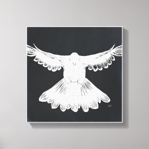 Das Comic "Holy Spirit Dove Design" Nr. 2 Schwarz Leinwanddruck