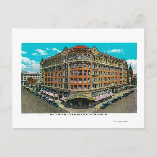 Das Commonwealth Gebäude and Pantages Theater Postkarte (Vorderseite)