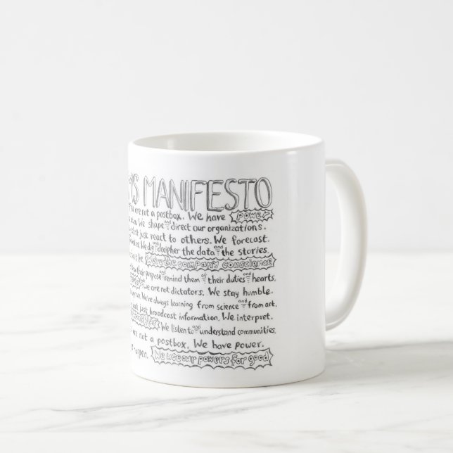 Das Comms Manifest - US-Englischversion Kaffeetasse (VorderseiteRechts)