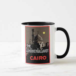 Das Continental Savoy, Kairo Reiseplakat Tasse