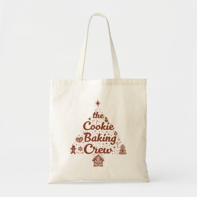 Das Cookie-Back-Crew-Weihnachtsbaum-Design Tragetasche (Vorne)