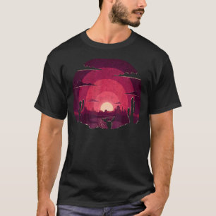 Das Coole der Minimalistischen Wüstenlandschaft im T-Shirt