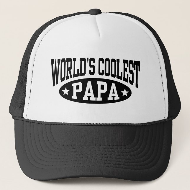 Das Coole Papa der Welt Truckerkappe (Vorderseite)