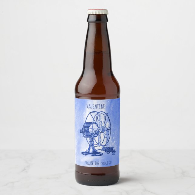 Das coole Valentin Bierflaschenetikett (Vorderseite)