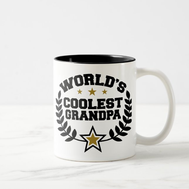 Das Coolste Großvater der Welt Zweifarbige Tasse (Rechts)