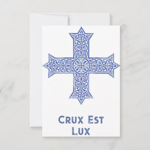 Das Coptic Cross Crux Est Lux Heiligenbildchen Dankeskarte