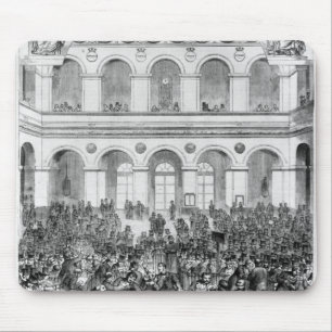Das "Corbeille" an der Paris-Börse, 1873 Mousepad