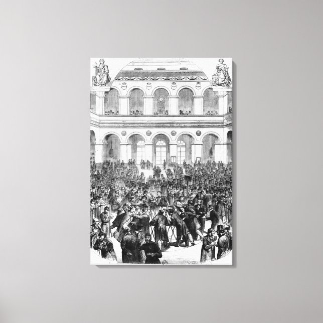 Das Corbeille im Pariser Bourse, 1873 Leinwanddruck (Vorderseite)