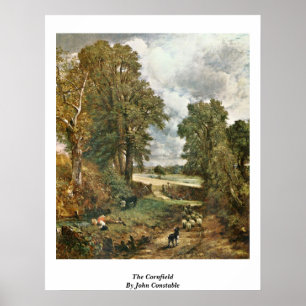 Das Cornfield von John Constable Poster
