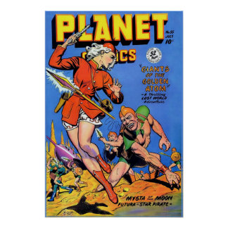 Das Cover von Planet Comics #55 | Vintage Comic Poster