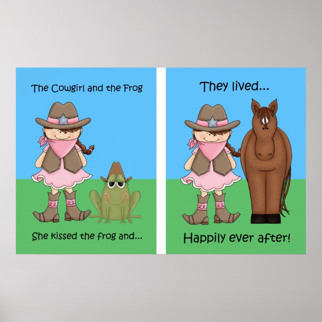 Das Cowgirl und das Froschposter Brunet Poster (Vorne)