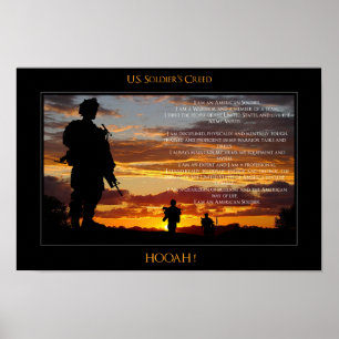 Das Creed Poster des Soldaten der Vereinten Staate