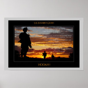 Das Creed Poster des Soldaten der Vereinten Staate