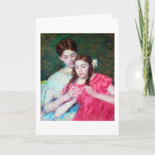 Das Crochet Lesson, Mary Cassatt Karte