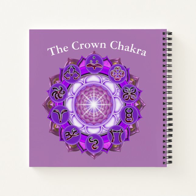Das Crown Chakra Doodle Journal Notizbuch (Rückseite)