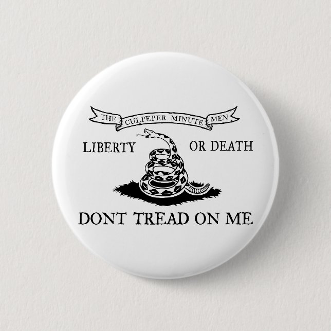 Das Culpeper treten nicht auf mir Flagge Button (Vorderseite)