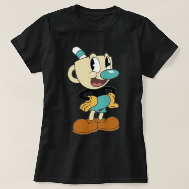 Das Cuphead-Logo "Text anzeigen"  T-Shirt (Design vorne)