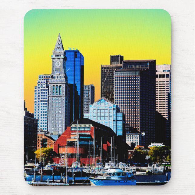 Das Custom House Boston USA Poster Mousepad (Vorne)