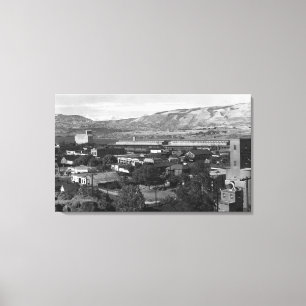 Das Dalles, Oregon-Dock-Ansicht von der 4. Straße Leinwanddruck
