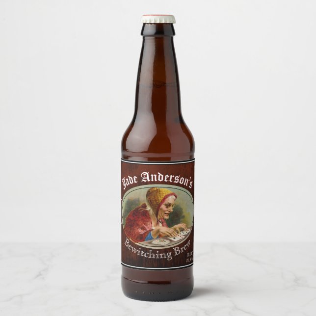 Das Dame Zuhause Brew Beer Label Bierflaschenetikett (Vorderseite)