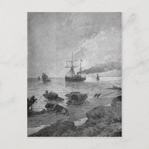 Das Dampfschiff Wladiwostok am Yangtse-Fluss Postkarte