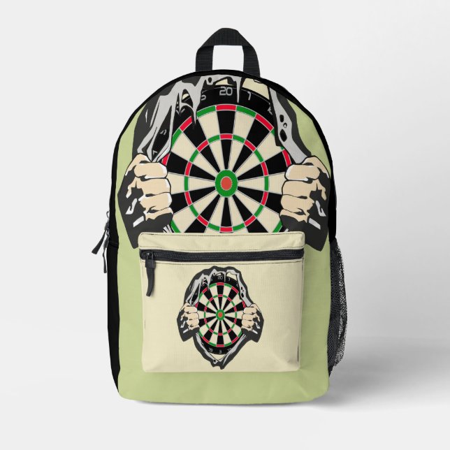 Das Dartboard auf der Brust! Tischset! Bedruckter Rucksack (Vorderseite)