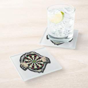 Das Dartboard auf Ihrer Brust! Glasuntersetzer