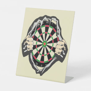 Das Dartboard auf Ihrer Brust! Sockelschild