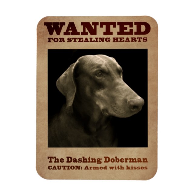 Das Dashing Doberman Magnet (Vertikal)