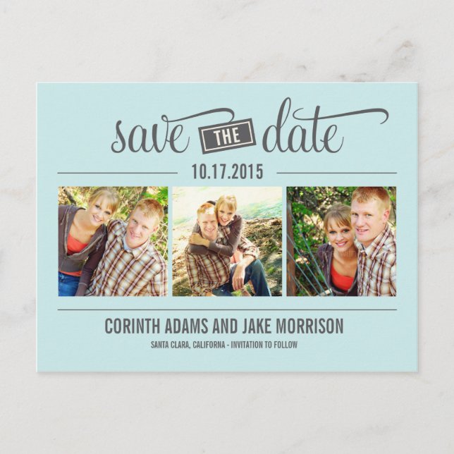 "DAS" Datum - Save The Date Karte (Vorderseite)