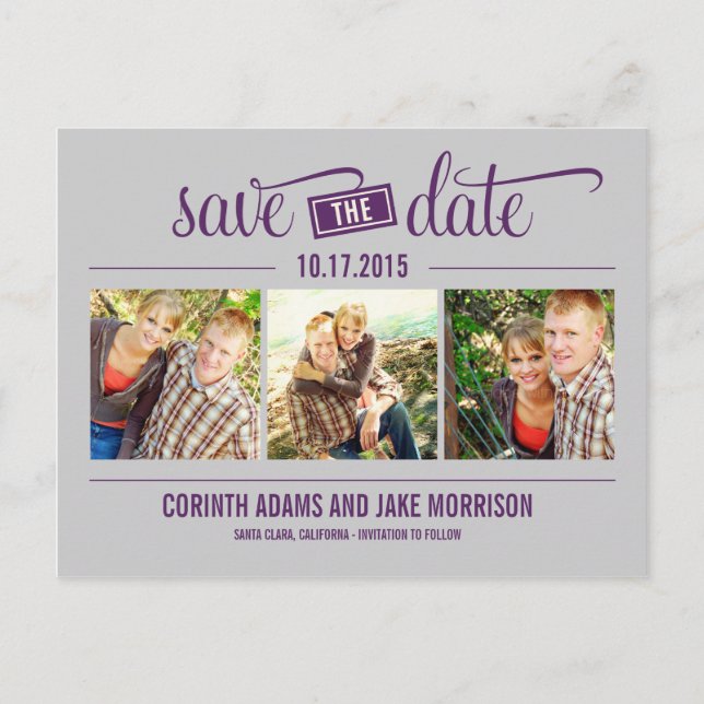 "DAS" Datum - Save The Date Karte (Vorderseite)