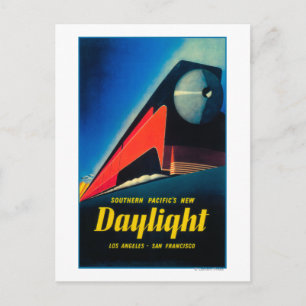 Das Daylight Train Werbeplakat Postkarte