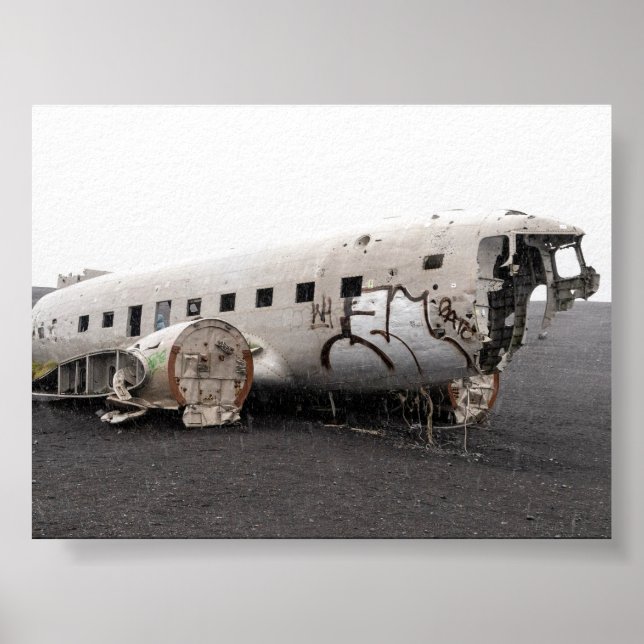 Das DC9-Flugzeugwrack Poster (Vorne)