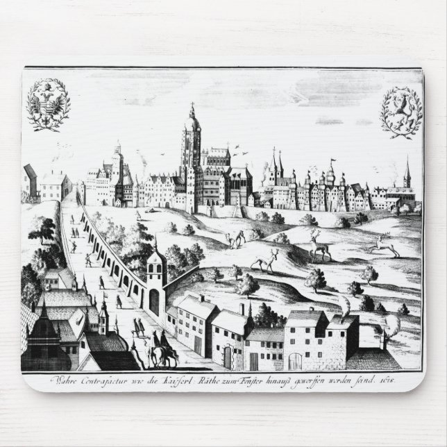 Das Defenestration von Prag, am 3. August 1618 Mousepad (Vorne)