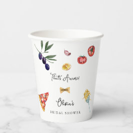 Das Dekor ist eher italienisch. Pappbecher