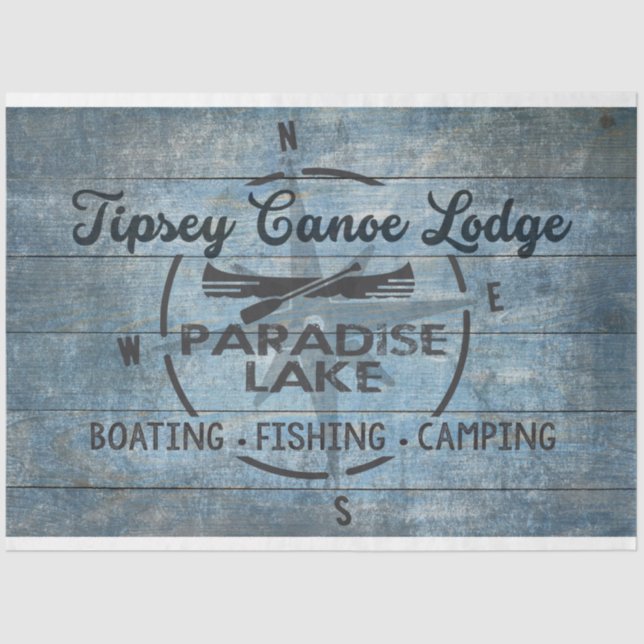 Das Dekoupage Tissue der Tipsey Canoge Lodge Seidenpapier (Vorderseite)