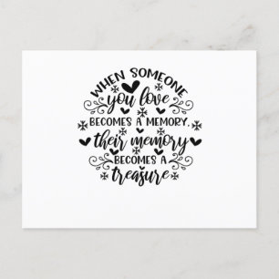 Das Denken an euch im Himmel scheint so weit weg, Einladungspostkarte