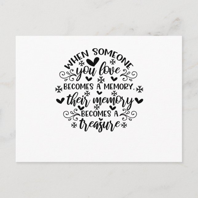 Das Denken an euch im Himmel scheint so weit weg, Einladungspostkarte (Vorderseite)