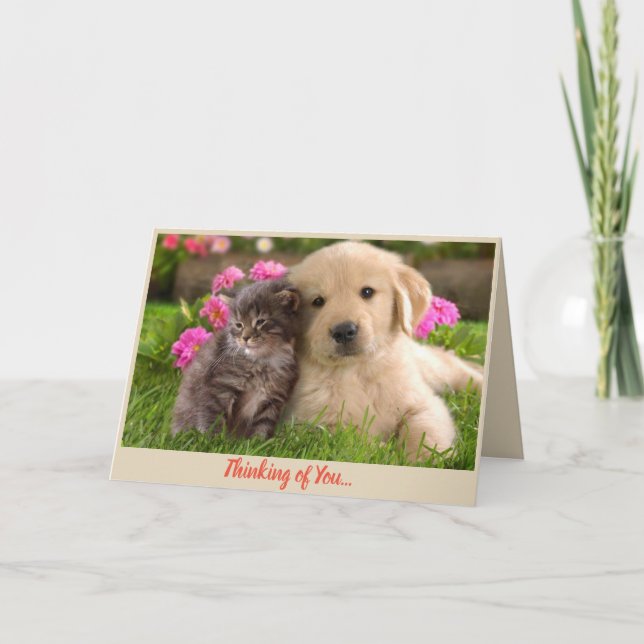 Das Denken an Sie erhalten gut Karte (Vorderseite)