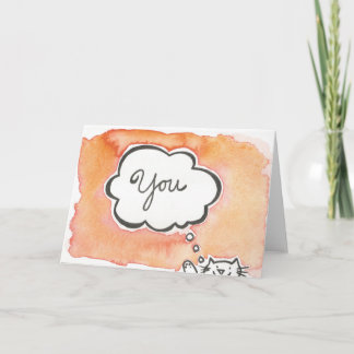 Das Denken an Sie kardieren Karte