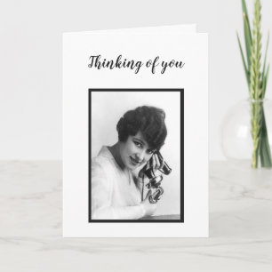 Das Denken an Sie lächeln auf meinem Karte