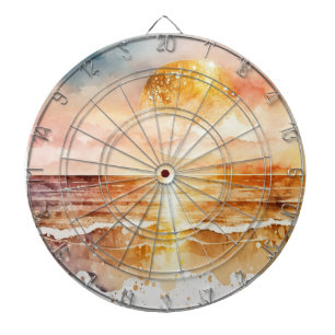 Das Design der Aquarell Beach Serie 1 Dartscheibe
