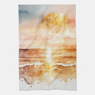 Das Design der Aquarell Beach Serie 1 Geschirrtuch