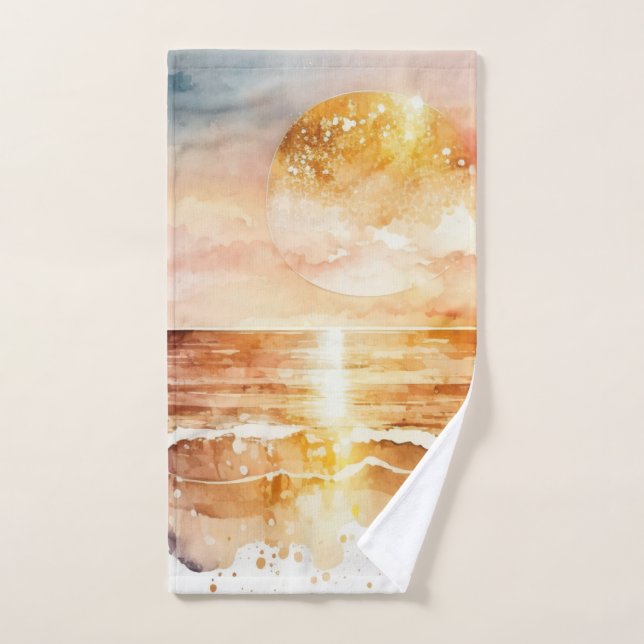 Das Design der Aquarell Beach Serie 1 Handtuch (Handtuch)