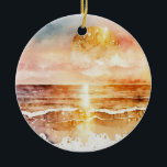 Das Design der Aquarell Beach Serie 1 Keramik Ornament<br><div class="desc">Das Watercolor Beach ist das perfekte Geschenk für Strandliebhaber. Karo all die wunderschönen Geschenke,  Packpapier und Papiertücher,  die für entweihen und geben verwendet werden können.</div>