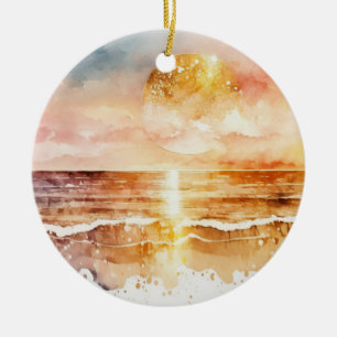 Das Design der Aquarell Beach Serie 1 Keramik Ornament