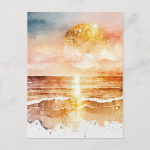 Das Design der Aquarell Beach Serie 1 Postkarte