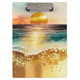 Das Design der Aquarell Beach Serie 3 Klemmbrett