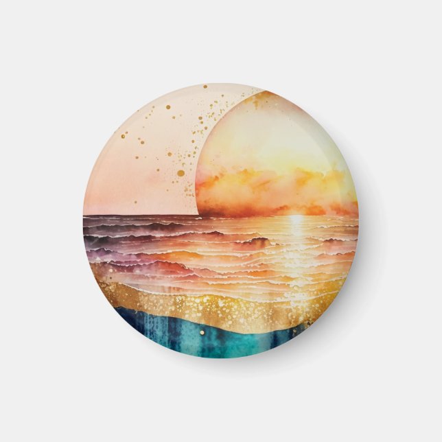 Das Design der Aquarell Beach Serie 3 Magnet (Vorne)