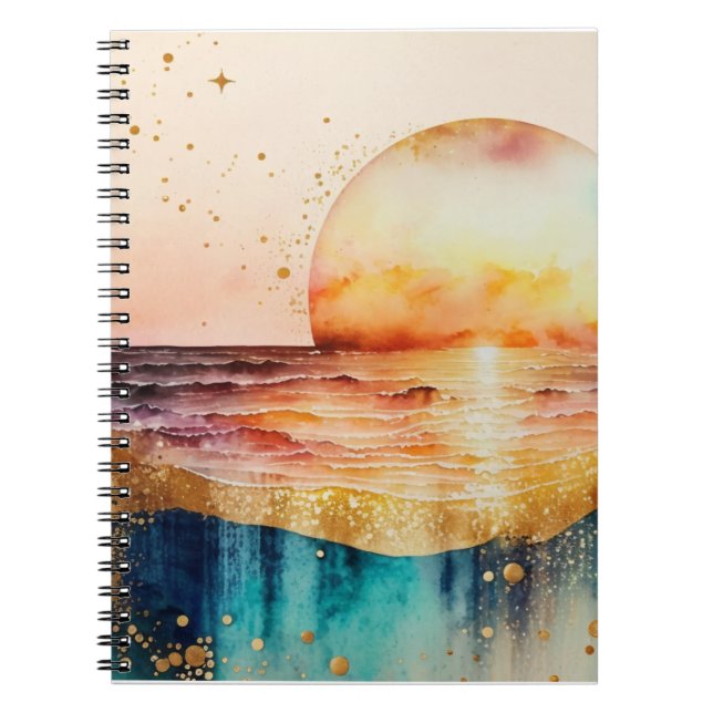 Das Design der Aquarell Beach Serie 3 Notizblock (Vorderseite)